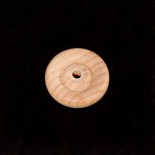 3/4" x 3/16" Wood Toy Faced Wheel with a 1/8" hole