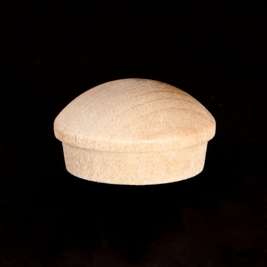 3/4" Maple Wood Mushroom Head Furniture Button
