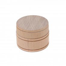 2-1/4" Medium Wood Trinket Box With Cover