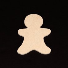 Gingerbread Boy (Baby) Cutout - Hand Cut Plywood