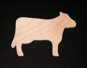Cow Cutout - Hand Cut Plywood