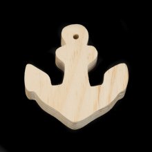 Chunky Pine Wood Anchor Cutout - Extra Thick!