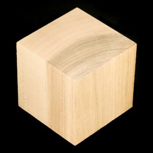2-1/2" Wooden Block Cube - Soft Maple