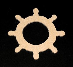 Ship Wheel Cutout - Hand Cut Plywood