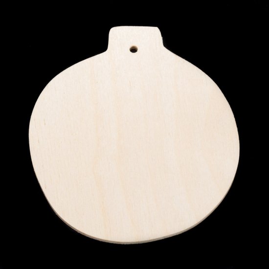 Round Ornament W/ Hole - Handcut Plywood