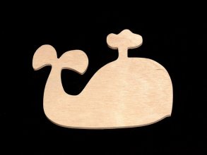 Whale with Spout Cutout - Hand Cut Plywood