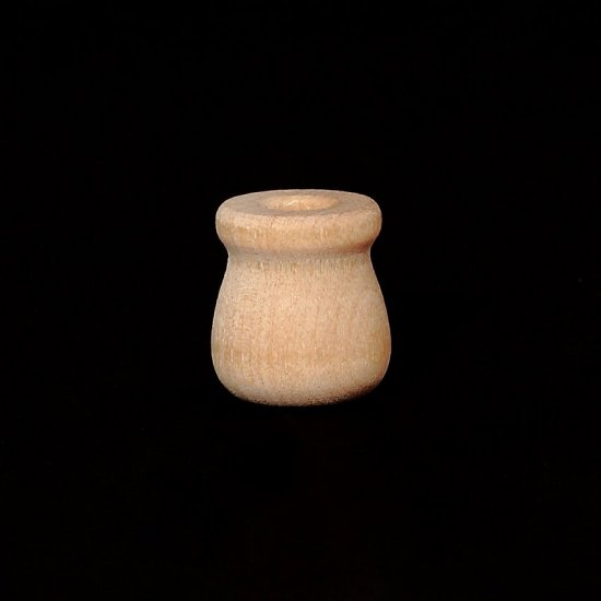 Unfinished Wood Mini Bean Pot Candle Cup - 5/8" Tall