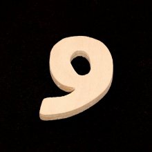 "9" Number - 1-1/2" Tall x 3/16" Thick