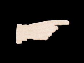 Pointing Hand Cutout - Hand Cut Plywood