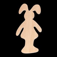 Rabbit Cutout - Standing Female Rabbit - Hand Cut Plywood