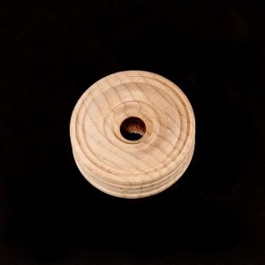 1-1/4" x 1/2" Wood Toy Wheel with Treads