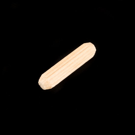 Fluted Wood Dowel Pin - 1/4" Diameter x 1-1/4" Long