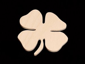 (image for) 4 Leaf Shamrock Cutout - Hand Cut Plywood