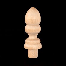 Wood Domed Finial - 29/32" Diameter x 2-7/16" Tall x 1/2" Tenon