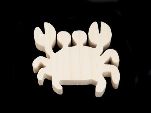 Chunky Pine Wood Crab Cutout - Extra Thick