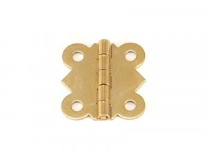 (image for) Brass Plated Steel Butterfly Hinge - 1-1/4" Tall x 1-1/4" Wide