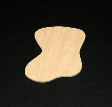 Santa Boot Cutout - Hand Cut Plywood