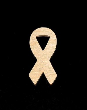 2-3/4" x 1-1/4" x 1/8" Mini Wood Ribbon Cutout