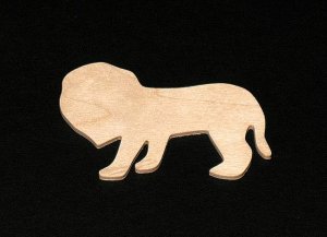 Lion Cutout - Hand Cut Plywood