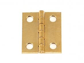 Brass Plated Steel Butt Hinge - 1-1/4" Wide x 1-1/2" Tall