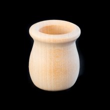Standard Wood Bean Pot Candle Cup - 1-5/8" Tall