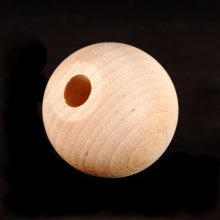 1-1/2" (38MM) Wood Round Bead With a 3/8" Hole.