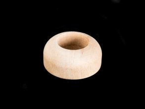 Wood Doll Pin Stand 1-1/8" x 1/2" with 9/16" hole Rounded Style