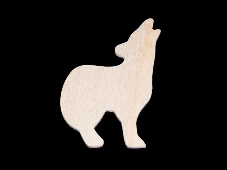 (image for) Howling Wolf / Coyote Cutout - Hand Cut Plywood