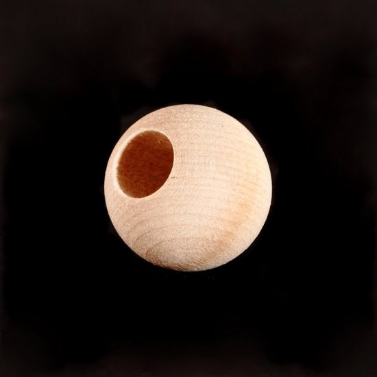 7/8" (22MM) Wood Round Bead With a 3/8" Hole. - Click Image to Close