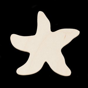 Starfish Wood Cutout Shape - Hand Cut Plywood