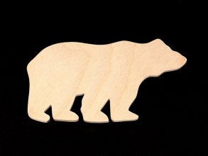 Bear Shape Cutout - Polar Bear - Hand cut plywood