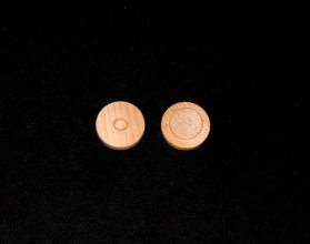 Wood Train Wheel - 3/4" Diameter x 1/4" Thick x 3/16" Hole
