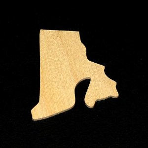 (image for) Rhode Island Cutout - Hand Cut Plywood (Special Order)