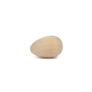 (image for) Wood Rounded Egg - 1-5/16" Tall x 7/8" Diameter