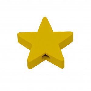 (image for) 2" Tall x 2" Wide x 1/2" Yellow Star with a 5/16" Hole Thru