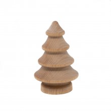 Wood Turned Christmas Tree - 2-3/4" Tall x 1-3/4" Wide