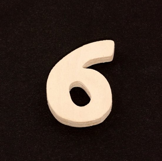 (image for) "6" Number - 1-1/2" Tall x 3/16" Thick