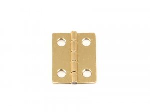(image for) Brass Plated Steel Butt Hinge - 1" Tall x 3/4" Wide