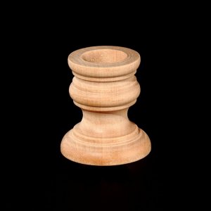 (image for) 1-7/8" Tall Unfinished Wood Candlestick Holder