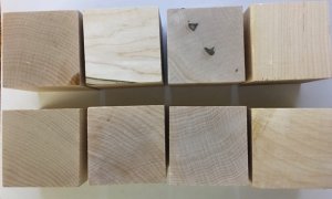 2'' Hardwood Cube 2nds - Blemishes