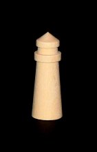 Small Wood Lighthouse - 1" Diameter x 2-3/4" Tall