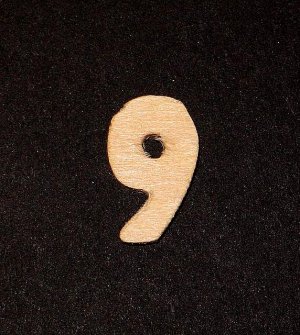 (image for) "9" Number - 3/4" Tall x 3/16" Thick *TBD