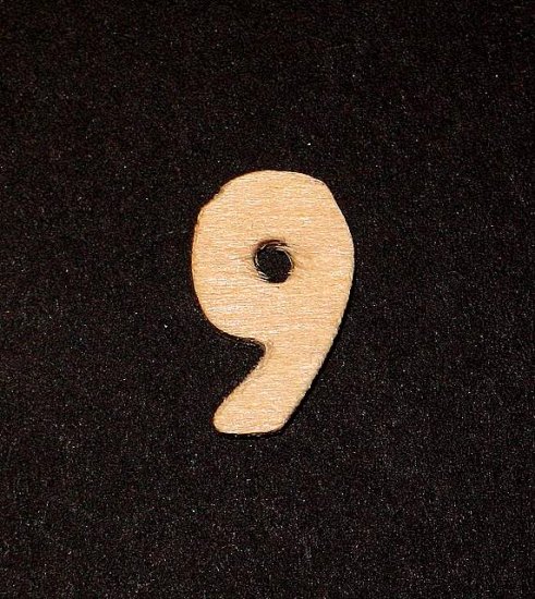 (image for) "9" Number - 3/4" Tall x 3/16" Thick *TBD