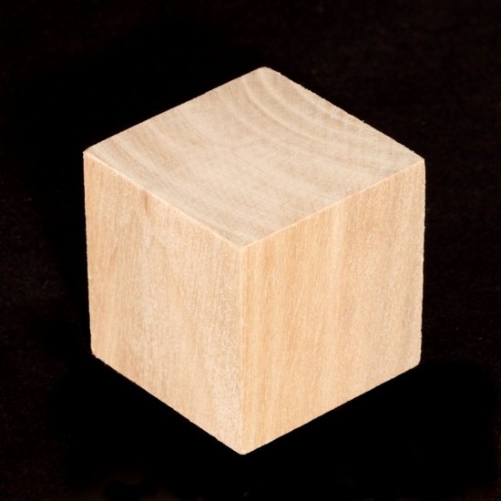 1-3/4 Wooden Block Cube 1-3/4
