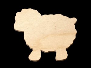Sheep Cutout Shape - Hand Cut Plywood