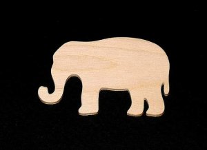 Elephant Cutout - Hand Cut Plywood
