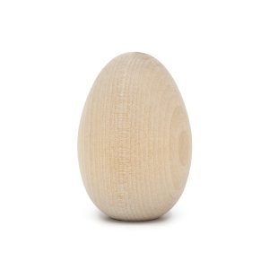 Wooden Goose Eggs - 3-1/4" Tall x 2-1/4" Diameter