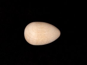 Wood Rounded Egg - 1-5/16" Tall x 7/8" Diameter