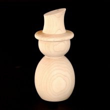 Large Snowman Turning With Angled Hat