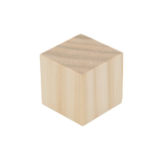 (image for) 1-1/4" Wooden Block Cube